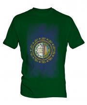 New Hampshire State Faded Flag Mens T-Shirt