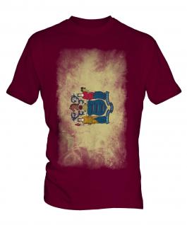 New Jersey State Faded Flag Mens T-Shirt