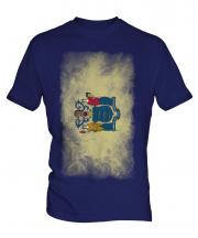 New Jersey State Faded Flag Mens T-Shirt