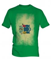 New Jersey State Faded Flag Mens T-Shirt