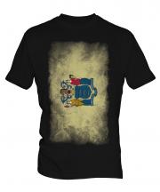New Jersey State Faded Flag Mens T-Shirt