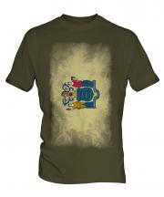 New Jersey State Faded Flag Mens T-Shirt