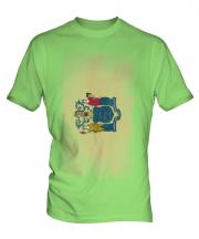 New Jersey State Faded Flag Mens T-Shirt