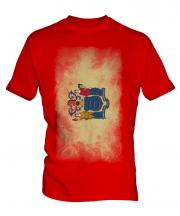 New Jersey State Faded Flag Mens T-Shirt