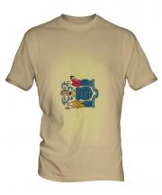 New Jersey State Faded Flag Mens T-Shirt