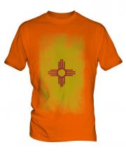 New Mexico State Faded Flag Mens T-Shirt