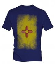 New Mexico State Faded Flag Mens T-Shirt