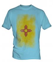 New Mexico State Faded Flag Mens T-Shirt