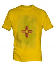 New Mexico State Faded Flag Mens T-Shirt