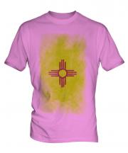 New Mexico State Faded Flag Mens T-Shirt