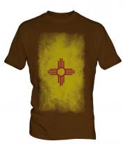 New Mexico State Faded Flag Mens T-Shirt