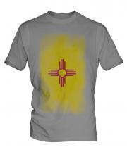 New Mexico State Faded Flag Mens T-Shirt