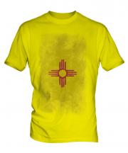 New Mexico State Faded Flag Mens T-Shirt