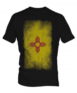 New Mexico State Faded Flag Mens T-Shirt