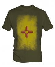 New Mexico State Faded Flag Mens T-Shirt