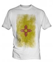 New Mexico State Faded Flag Mens T-Shirt