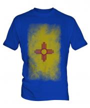 New Mexico State Faded Flag Mens T-Shirt