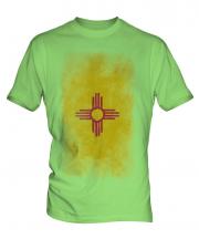 New Mexico State Faded Flag Mens T-Shirt