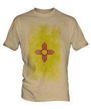New Mexico State Faded Flag Mens T-Shirt