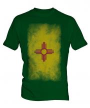 New Mexico State Faded Flag Mens T-Shirt