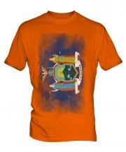 New York State Faded Flag Mens T-Shirt