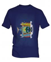 New York State Faded Flag Mens T-Shirt