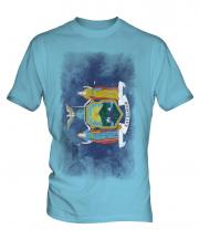New York State Faded Flag Mens T-Shirt