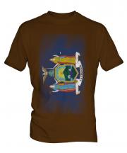 New York State Faded Flag Mens T-Shirt