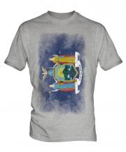 New York State Faded Flag Mens T-Shirt