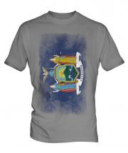 New York State Faded Flag Mens T-Shirt