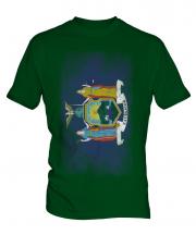 New York State Faded Flag Mens T-Shirt