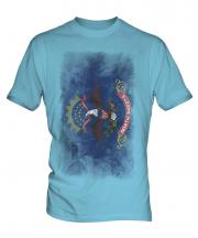 North Dakota State Faded Flag Mens T-Shirt