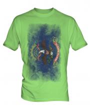 North Dakota State Faded Flag Mens T-Shirt