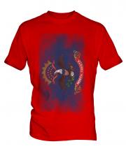 North Dakota State Faded Flag Mens T-Shirt
