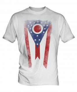 Ohio State Faded Flag Mens T-Shirt