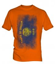 Oregon State Faded Flag Mens T-Shirt