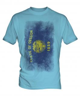 Oregon State Faded Flag Mens T-Shirt