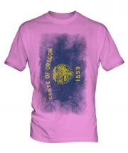 Oregon State Faded Flag Mens T-Shirt