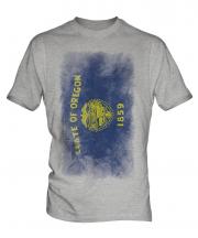 Oregon State Faded Flag Mens T-Shirt