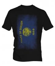 Oregon State Faded Flag Mens T-Shirt