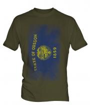 Oregon State Faded Flag Mens T-Shirt