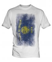 Oregon State Faded Flag Mens T-Shirt