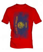 Oregon State Faded Flag Mens T-Shirt