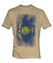 Oregon State Faded Flag Mens T-Shirt