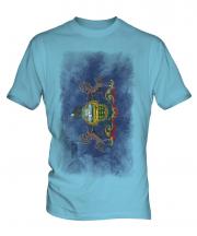 Pennsylvania State Faded Flag Mens T-Shirt