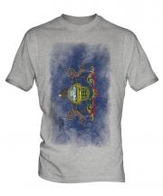 Pennsylvania State Faded Flag Mens T-Shirt