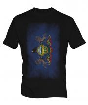 Pennsylvania State Faded Flag Mens T-Shirt