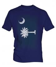 South Carolina State Faded Flag Mens T-Shirt