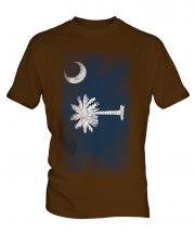 South Carolina State Faded Flag Mens T-Shirt