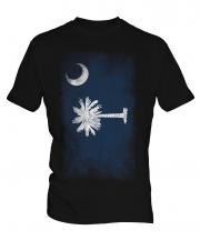 South Carolina State Faded Flag Mens T-Shirt